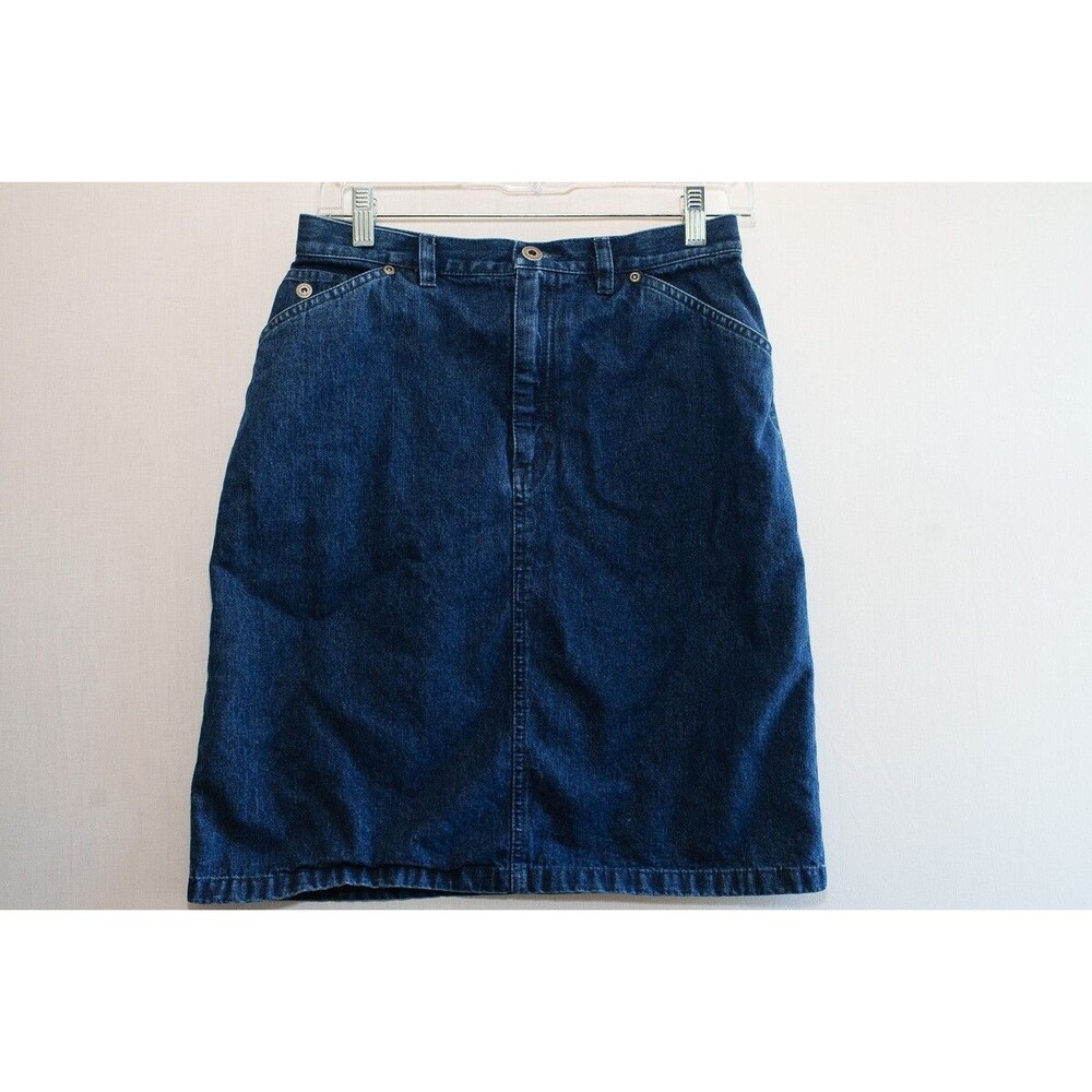 Liz Claiborne Lizwear Jeans Petite Jean denim skirt 8 western rodeo
